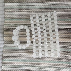 Lulu's clear white beaded fashion purse